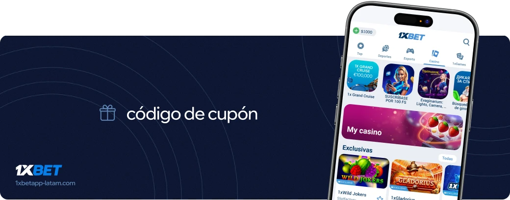 Código de cupón 1xbet Betapk América Latina