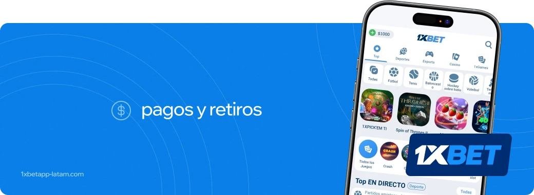 Pagos y retiros 1xbet apk América Latina